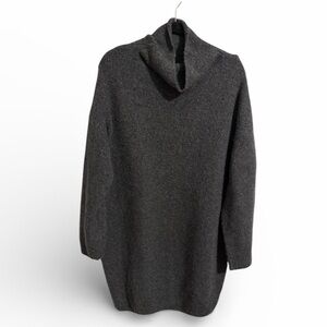 Aerie Charcoal Turtleneck Alpaca Wool Blend Sweater Tunic Oversized Loungewear M